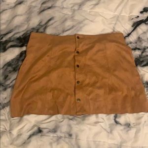 Suede Mini Skirt